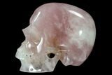 Polished Brazilian Rose Quartz Crystal Skull #116292-2